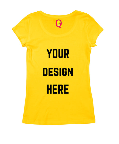 Aaramkhor Customized Design Your Own or Personalized Photo Printed Design Your Own Custom Merchandise summer-22 Womens Tshirts